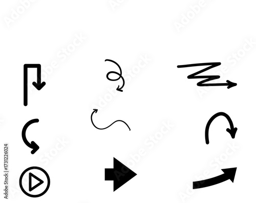 set of vector arrows
