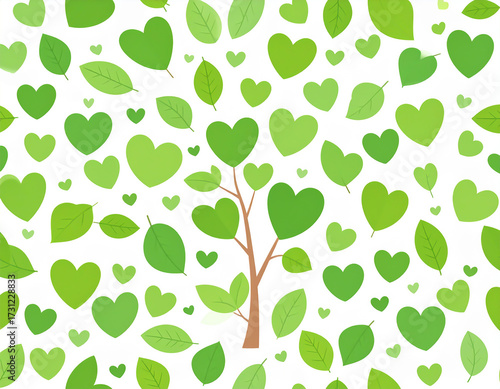 Wallpaper Mural ハート型の葉 Torontodigital.ca