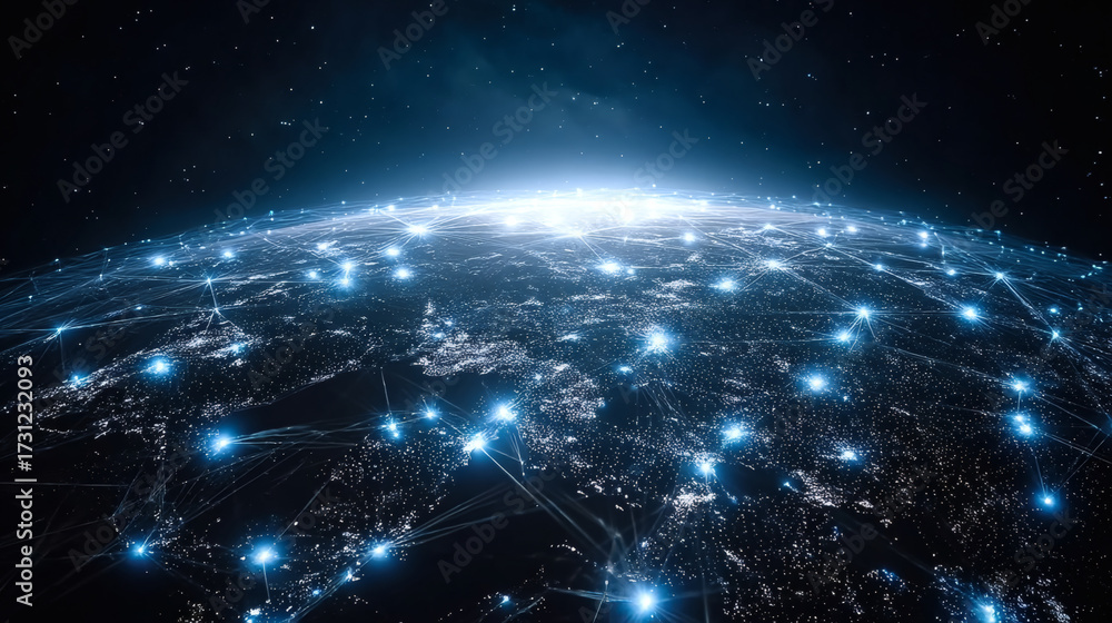 Fototapeta premium Global Network Connectivity