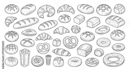 A Diverse Collection of Freshly Baked Breads and Pastries.