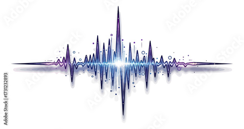 Abstract sound waveform illustration against black background