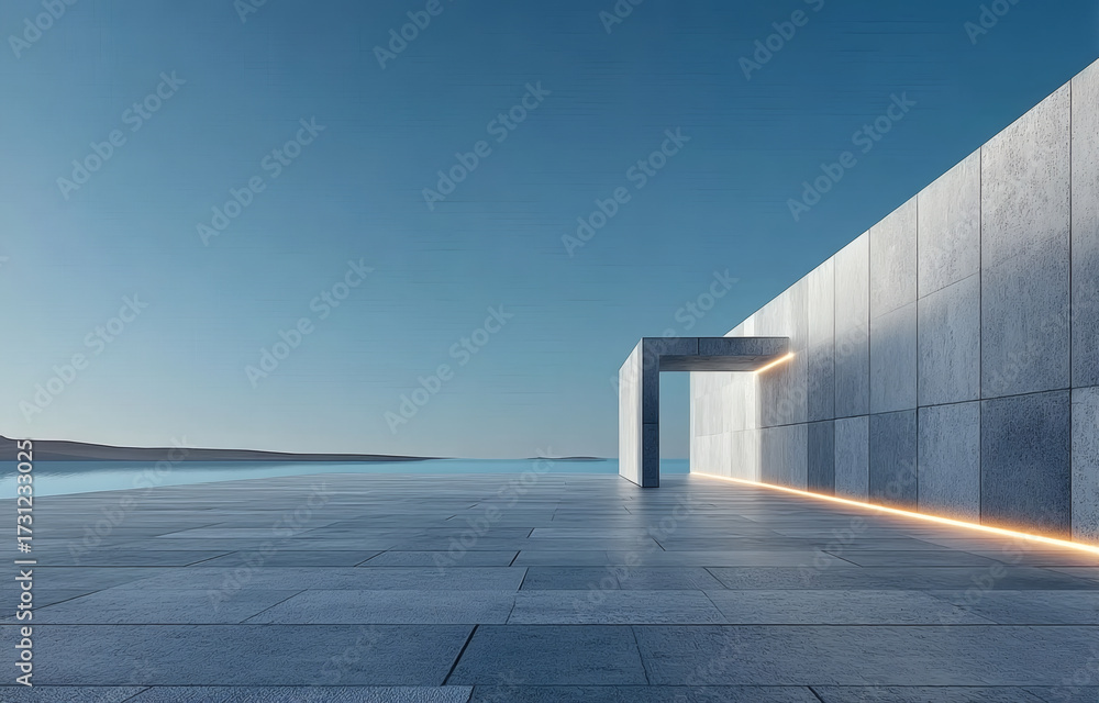 Fototapeta premium Modern Minimalist Coastal Architecture