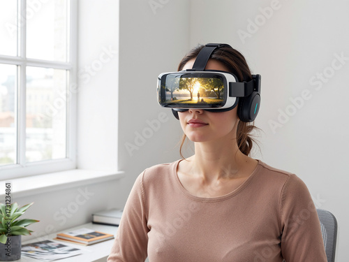 portrait of a young woman wearing a helmet