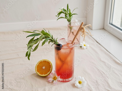 glass of fresh lemonade