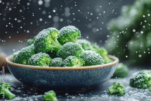 A bowl of broccoli florets.