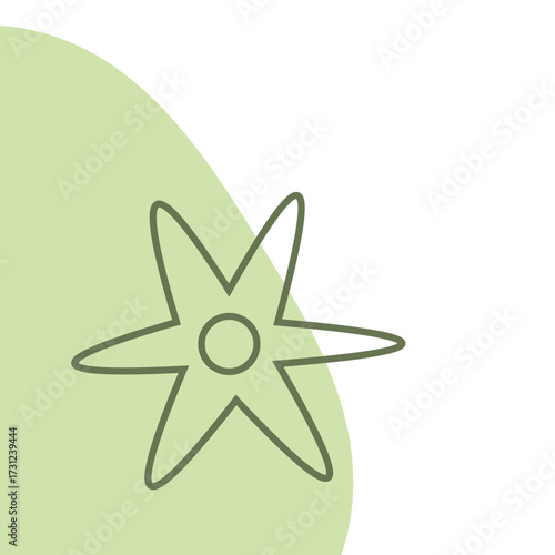 Abstract Flowers and Green Organic Shapes Corner
