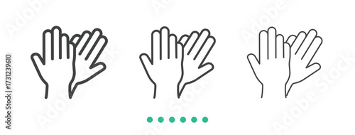 Gloves icon. Thin line icon vector