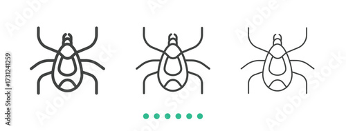 Pest insects icon. Thin line icon vector