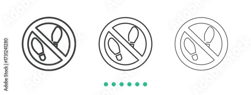 Forbidden icon. Thin line icon vector