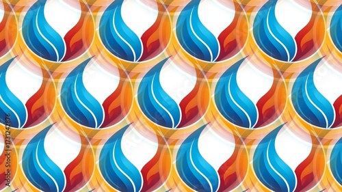 abstract background with flames, white clouds in the sky, water drops on glass