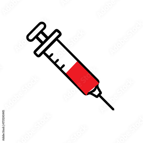 Medical Syringe Injection Icon