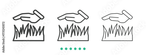 Protect plants icon. Thin line icon vector