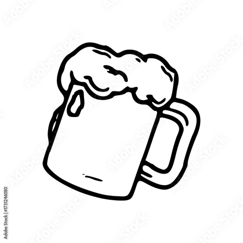 hand drawn beer festival mug illustration