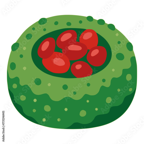 Pkhali Georgian minced vegetables flat color vector illustration template design