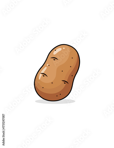 Potato illustration on black background