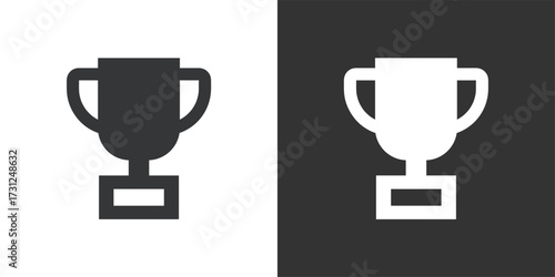 Trophy Cup Award for Achievement Icon. Solid glyph series icon