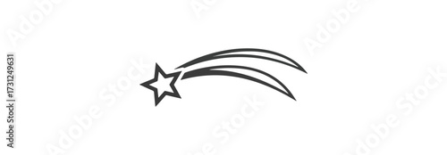 Shooting star illustration on black background