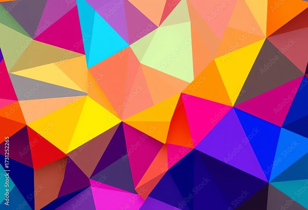 Fototapeta premium Abstract colorful geometric shapes background pattern, art, triangle background