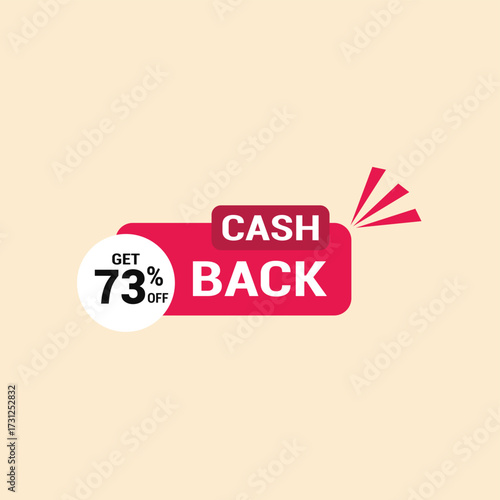 73% cash back offer icon vector a must have for savvy shoppers seeking incredible deals and discounts