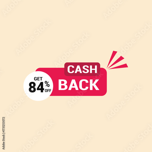 84% cash back offer icon vector a must have for savvy shoppers seeking incredible deals and discounts