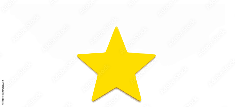 Fototapeta premium Yellow star symbol with white background design