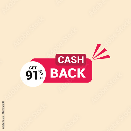 91% cash back offer icon vector a must have for savvy shoppers seeking incredible deals and discounts