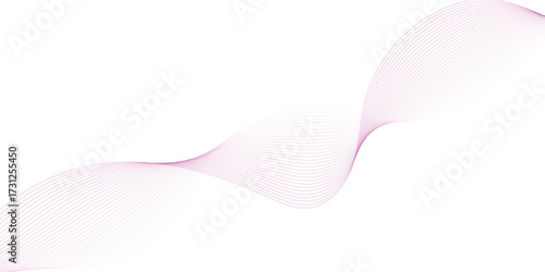 Abstract blue smooth wave on a white background. Dynamic sound wave. Design element. Vector illustration.	
