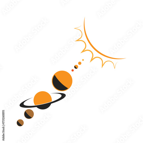 Solar system icon design