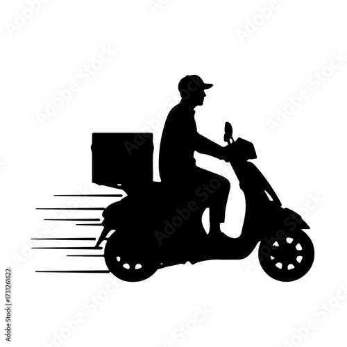 silhouette of a man riding a motorcycle