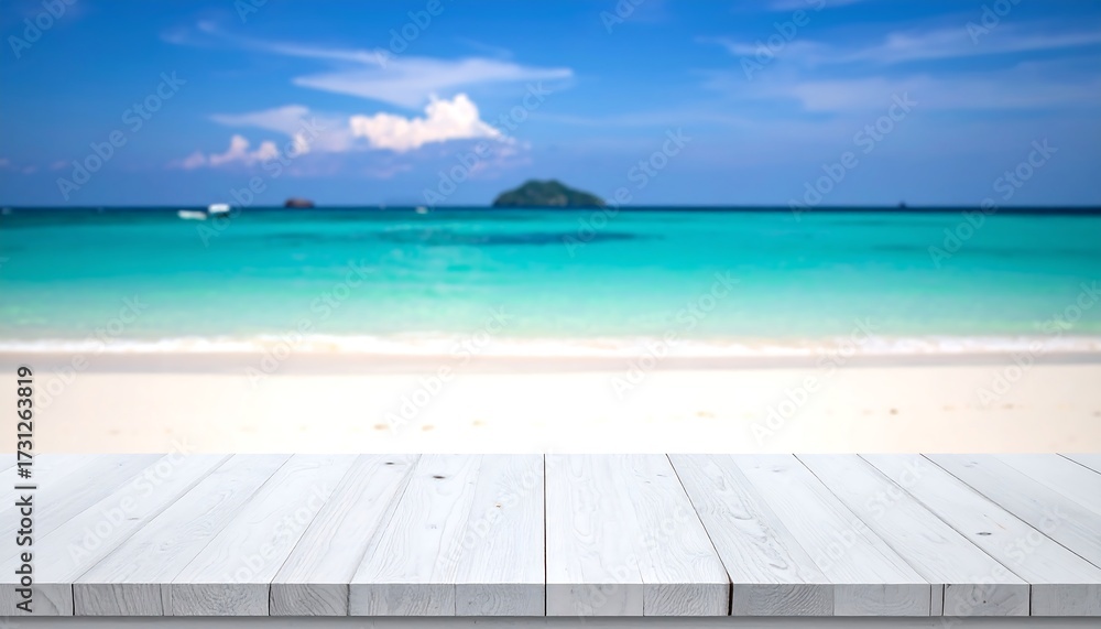 Fototapeta premium Tropical Beach Vacation Scene.