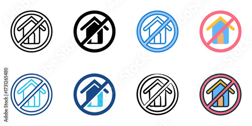 Homelessness icon set multiple style collection 
