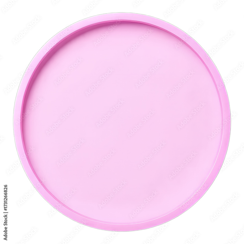 Obraz premium Pink Circular Glow with Transparent Background, Glossy Neon Design Element
