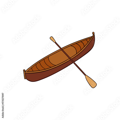 vector illustration of a canoe