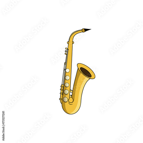 saxophone isolated on white background