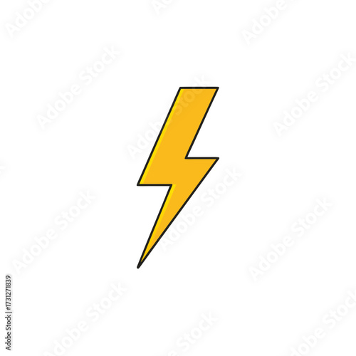 Free Download lightning icon on white - GFXLoad