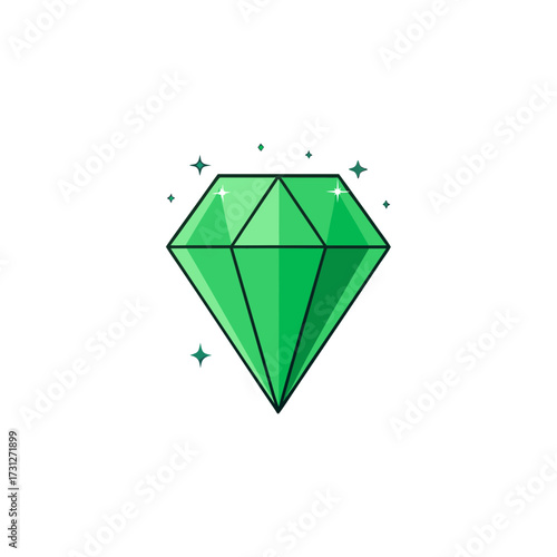 diamond on green background