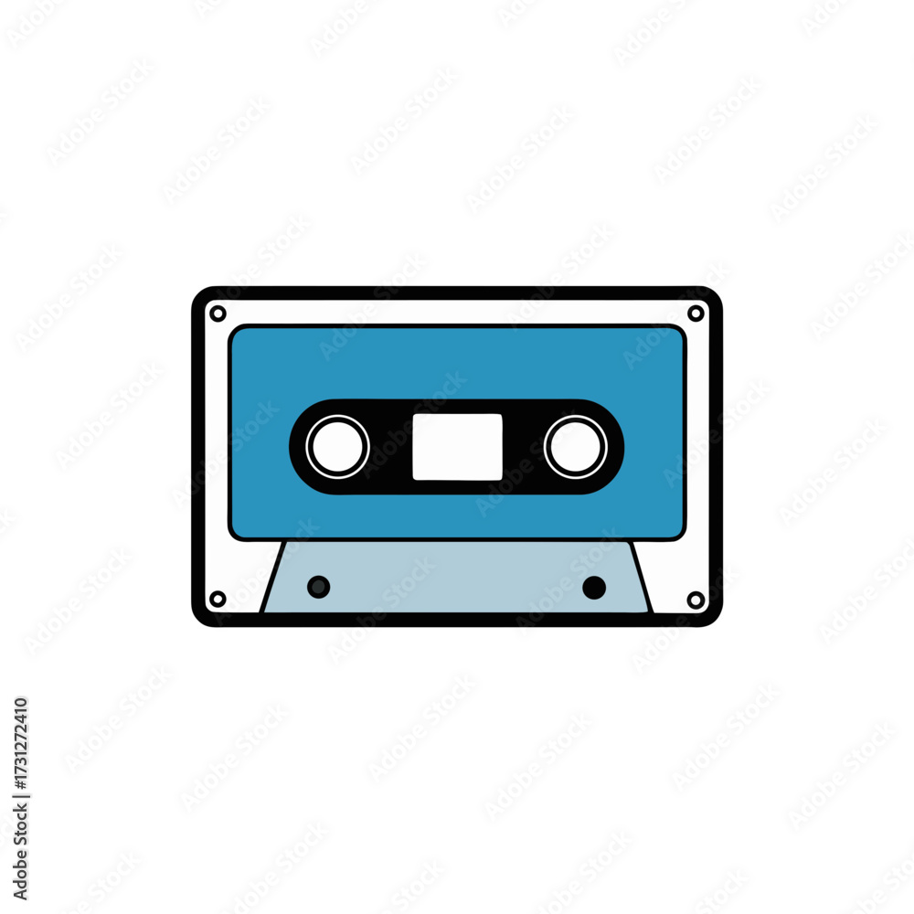 Fototapeta premium audio cassette isolated on white