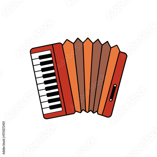 accordion on white background