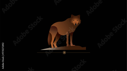 horse symbol on a black background