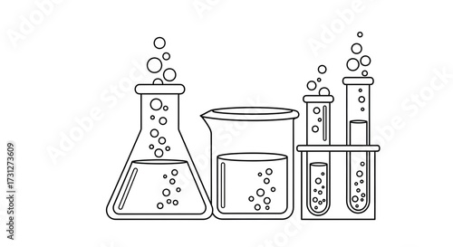  Educational Coloring Sheet Simple Beakers, Test Tubes, Bubbles for Middle School Chemistry..jpeg