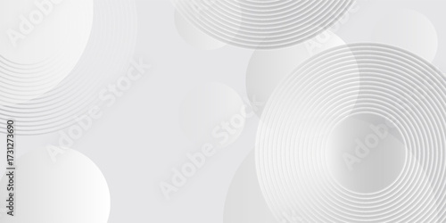 Abstract geometric background with soft white and gray gradient for high tech graphic business background. Template illustration design, web background, wallpaper, desktop, bubbles.