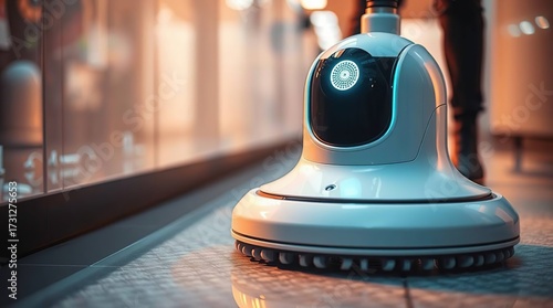 Robot cleaner mall floor cleaning.