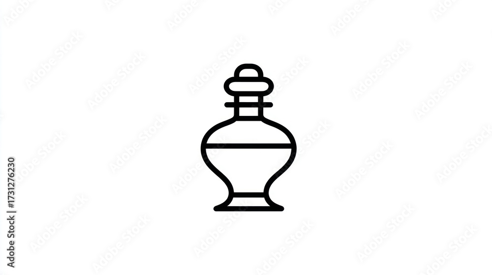 Fototapeta premium Elegant glass bottle with a unique stopper