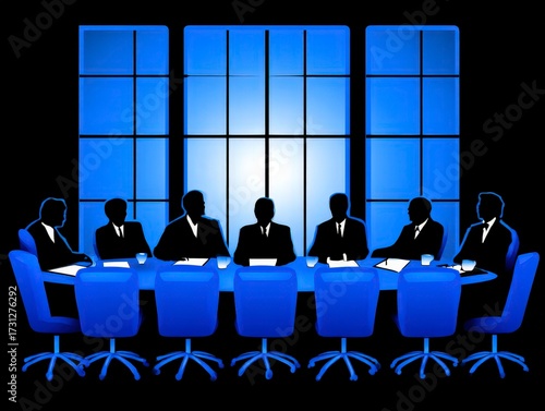 Business Meeting with City Skyline View, Chaotic Atmosphere, Professional Engagement and Collaboration