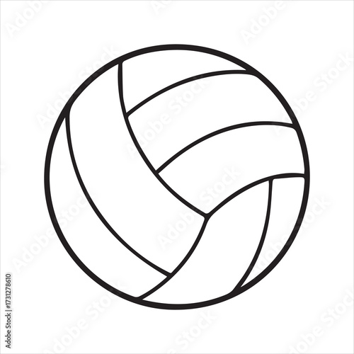 Volleyball Ball Line Art Icon for Sports Apps