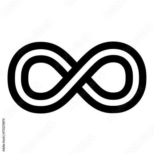 Black and White Infinity Symbol Design