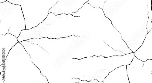 old wall background crack vector, grunge texture. crack on the wall with broken pieces.