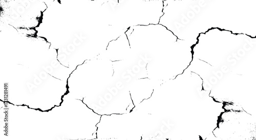 Texture soil dry crack background pattern. black and white vintage of cracked concrete scribble effect.	