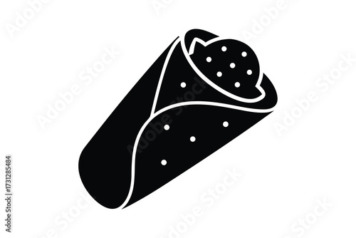 burrito vector icon illustration design