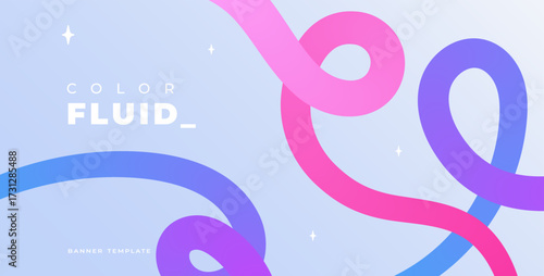 Gradient pastel color dynamic line, vector background illustration, design template set collection, abstract line, poster, flyer, brochure, printable template
